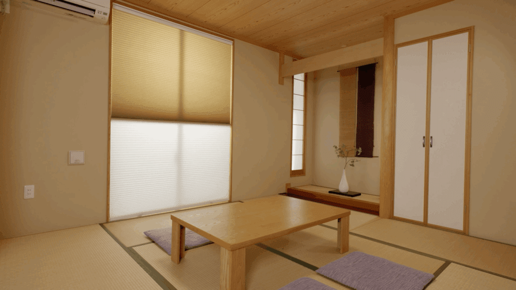 和室にハニカムシェード